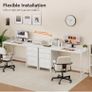 Computer Desk with Drawers, 120cm Office Desk with Storage, White Reversible Study Desk with Headphone Hook, Work Desk for Home Office, PC Desk for Gamers, Workers and Students Image 5