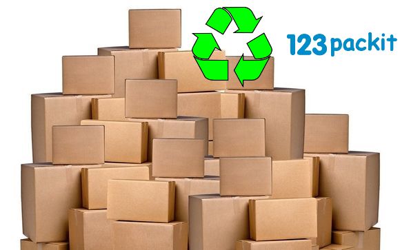 Lot of 4 Heavy duty eco friendly double walled cardboard boxes lot of 4 NEW size 12''x11''x10'' ideal for moving, office, home, storage , shipping, post
