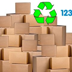 Lot of 4 Heavy duty eco friendly double walled cardboard boxes lot of 4 NEW size 12''x11''x10'' ideal for moving, office, home, storage , shipping, post
