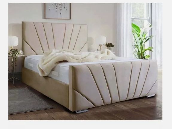 Ottoman Upholstered Bed, Double Bed with Hydraulic Lifting Bar, Height Adjustable Padded Headboard, Metal Slatted Frame, Youth Bed, Adult Bed