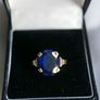 Vintage 9ct Rose Gold 375 Gold Sapphire Ring 4,01g size L1/2 Image 4