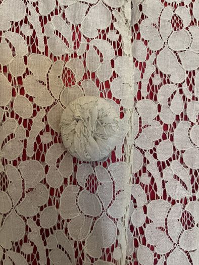Cream and red Coat