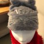 Hat plus red scarf and Beige and cream scarf Image 2
