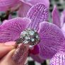 Antique Art Deco 18ct Gold and  Diamond Daisy Ring Image 3