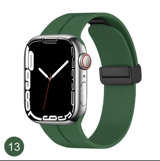 Apple iWatch 49mm/45mm/44mm/42mm Magnetic Lock Soft Silicon Straps Band