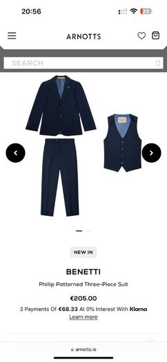 Boy's Benetti Communion Suit Age 11