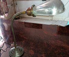 Mid century metal goose neck lamp