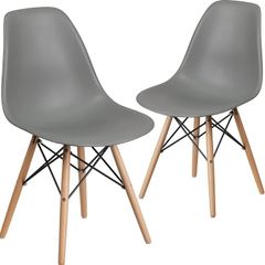Eames style dining chair dark grey