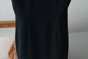 NEXT black below knee dress with covered black buttons down the back