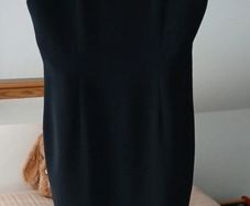NEXT black below knee dress with covered black buttons down the back