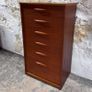Vintage Mid-century Modern Austinsuite Teak Tallboy Chest Of Drawers Image 3