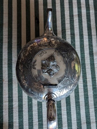 Silverware antique teapot