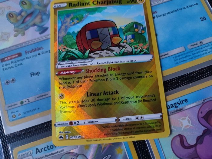 Radiant Charjabug ! Ultra Rare ! from Crown Zenith Set ! 2023 ! Pokemon Card !