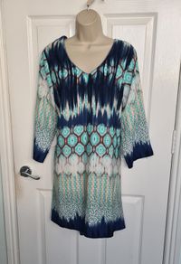 New with Tags J'Aime Lavie Paris Shift Aqua Dress size 14