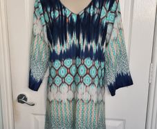 New with Tags J'Aime Lavie Paris Shift Aqua Dress size 14