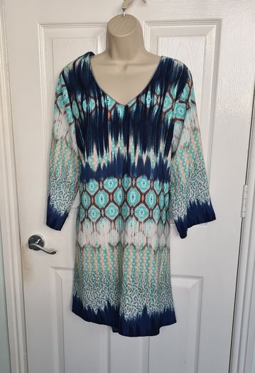 New with Tags J'Aime Lavie Paris Shift Aqua Dress size 14