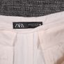 Zara Off White Cream Belted Frayed Hem Wide Leg Cargo Utility Jeans Size S Image 3