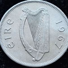 [#121] - Ireland 1967 | Irish 6p | Six Pence | Wolfhound | KM.13a | UNC