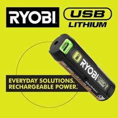 Ryobi USB Lithium 2.0Ah Power Bank and Battery
