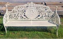 Bench Large White Cast Iron Lady Bench CH-R-S126-W