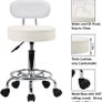 PU Leather Rolling Stool Mid-Back with Footrest Height Adjustable Office Computer Home Drafting Swivel Task Chair with Wheels MULTIPLE COLOURS AVAILABLE (FREE POSTAGE) Image 3