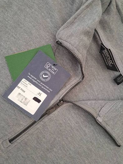 Regatta Zip grey top XL new