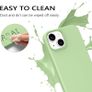 Liquid Silicone Shockproof Case For iPhone 13 Luxury Soft Phone Cover Matcha Green New - FHT9IP13LK Image 5