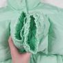 Tommy Jeans Mint Green Seafoam Cropped Convertible Puffer Jacket Size M Image 6
