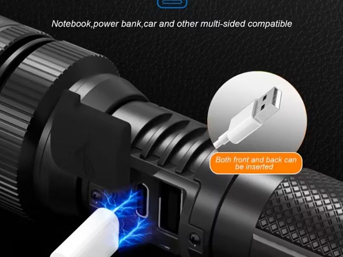 Ultra-Bright LED Flashlight with Digital Display