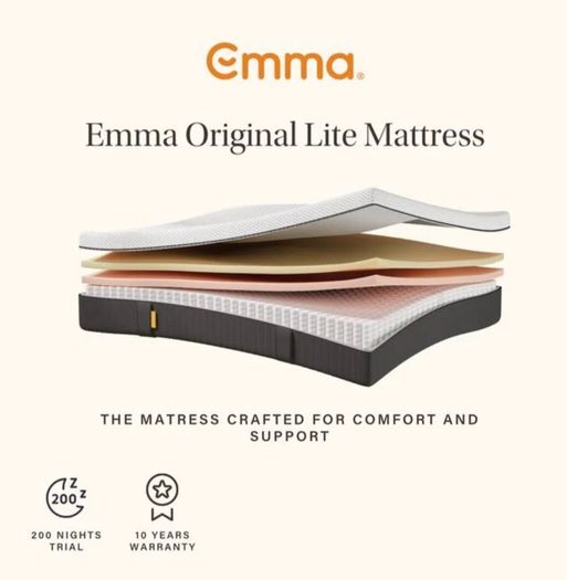 King Size mattress and bed frame Emma brand