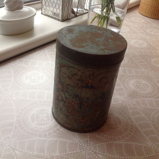 19th century French Vintage Cafe storage tin