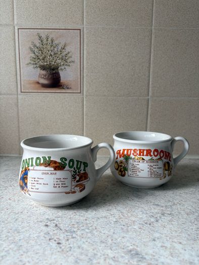 Vintage Ceramic Soup Bowl Cup