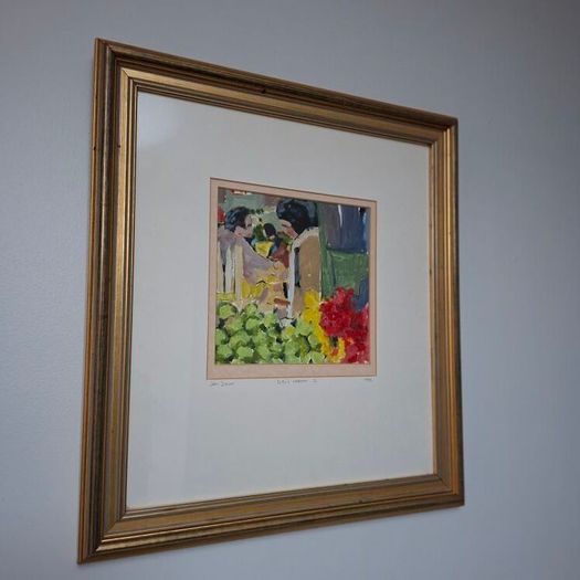 Original John Dunne Irish Painting Dublin Market