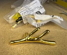 4 decorative metal knobs NEW