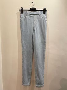 F&F Blue Striped Stretchy Jeggings Size 8!