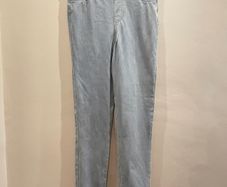 F&F Blue Striped Stretchy Jeggings Size 8!