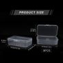 8 Pack Clear Plastic Bead Storage Containers Box with Lid, Bead Storage Box Jewelry Earplugs Storage Box for Small items, Craft, Jewelry finding, Hardware, Tiny Beads, Coin, Candy (3.26x 2.12x 1 inch) Image 2