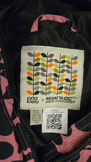 Regatta x Orla Kiely Pink Floral Waterproof Swing Jacket UK 14 New