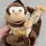 Marks and Spencer Monkey Plush Backpack Children Soft Toy Bag Zip Brown Image 2