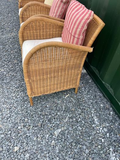 6 cane chairs