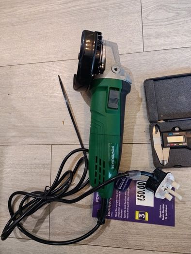 Grinder and digital caliper