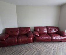 3 + 2 seater leather couch