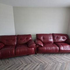 3 + 2 seater leather couch