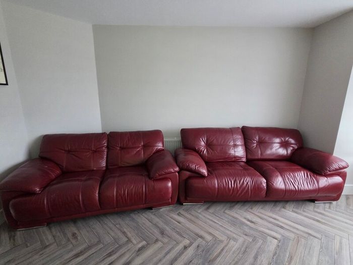 3+2 seater leather couch
