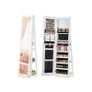 Full Length Mirror Jewellery Cabinet with LED Lights  Lockable Storage Organiser Image 3