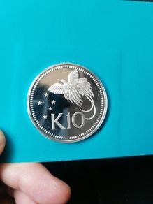 1975 Papua New Guinea Silver Proof 10 Kina Coin