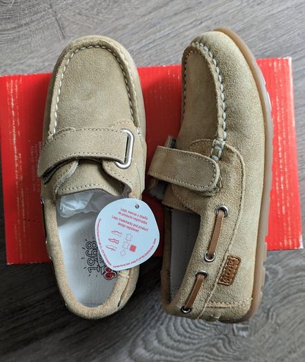 Boys moccasin leather