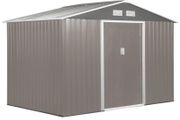 SPRING DEAL | 9 x 6FT Foundation Ventilation Steel Outdoor Garden Shed Grey