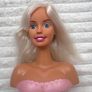 Barbie 1999 Blonde Hair Blue Eyes Doll Styling Head Mattel approx. 20 cm. Used Please see photos Image 2