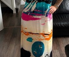 Custo Barcelona Luxury Designer Size 8-10 Silk Maxi Dress